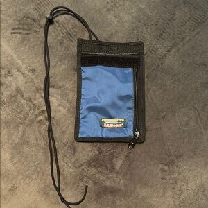 L.L. Bean Blue and Black Key & Card Holder